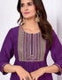 fashionable purple vertical silk designer function wear silk readymade suit collection with purple vertical silk rt8920-184840 Side View